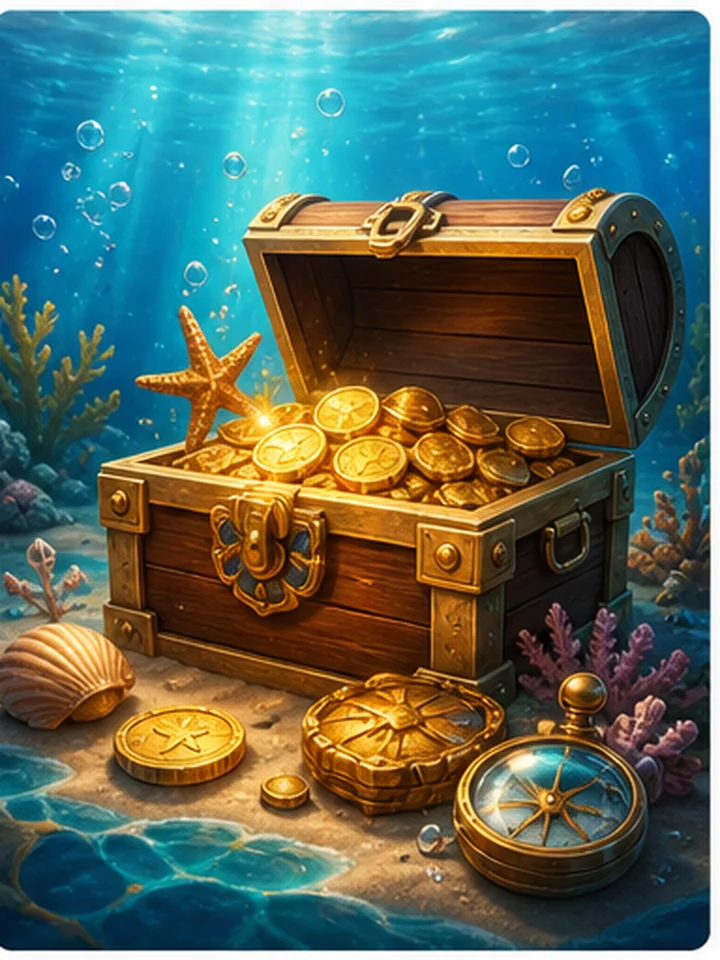 Ocean treasure social slot preview artwork